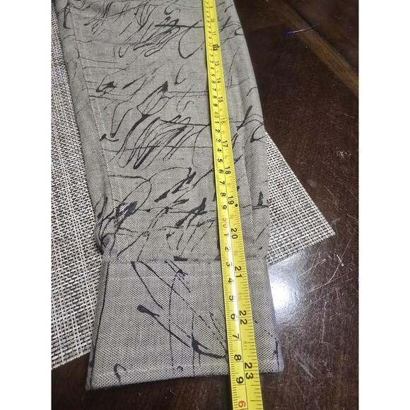 Vintage Merseta Italy Shirt Mens M Beige Herringbone Abstract Print Button Up - Picture 12 of 16